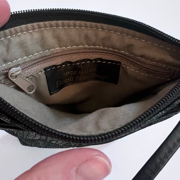 DAWLI HANDBAGS SMALL CROSSBODY BAG GENUINE LEATHER MADE IN THE USA BLACK - Picture 10 of 11